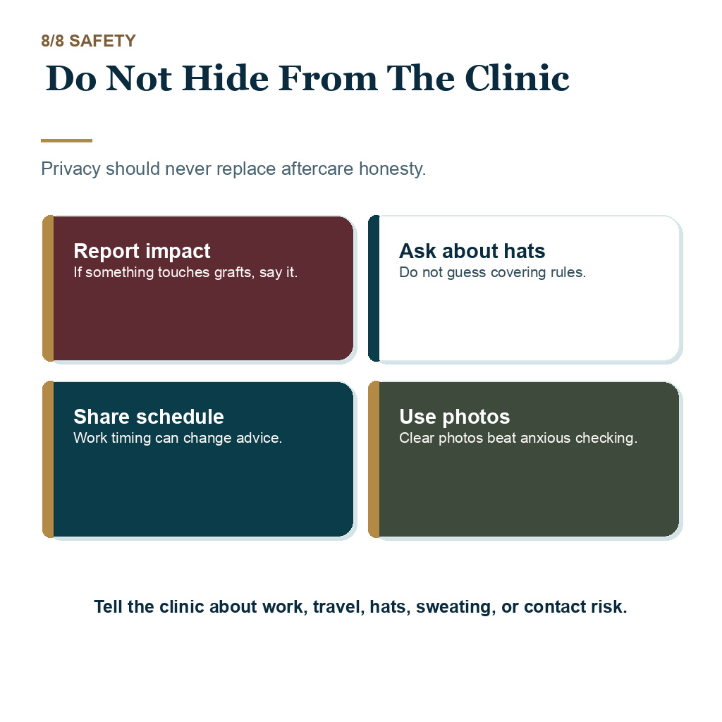 Tell the clinic about privacy risks after hair transplant