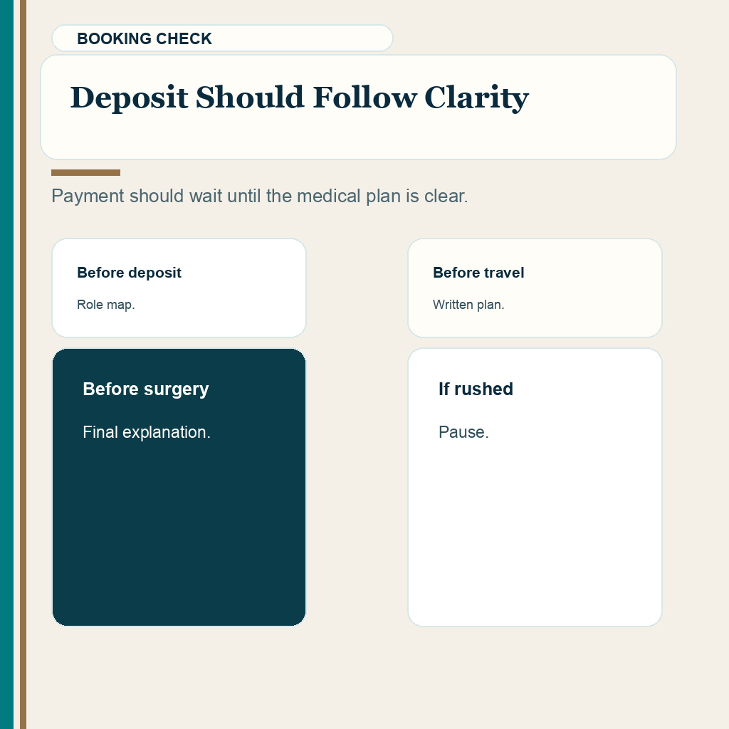 Language barriers hair transplant abroad slide 9 explaining deposit should follow clarity