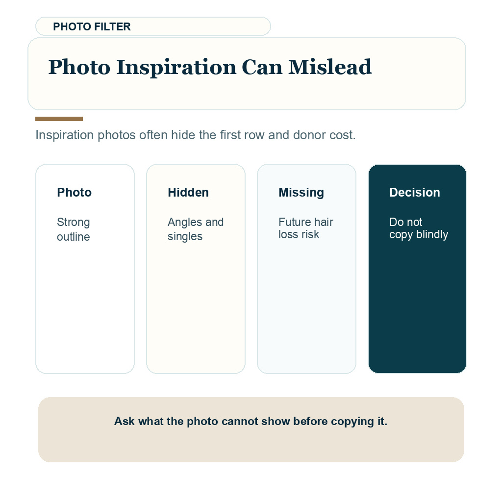 Low straight hairline planning carousel slide 8 about photo inspiration can mislead.