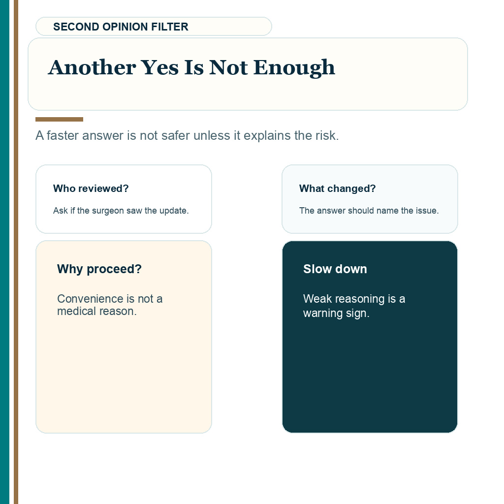 Medical changes after booking hair transplant slide 9 explaining another yes is not enough