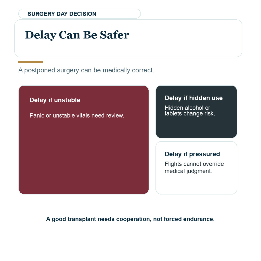 Needle fear hair transplant anesthesia planning visual about delaying surgery when fear is unsafe