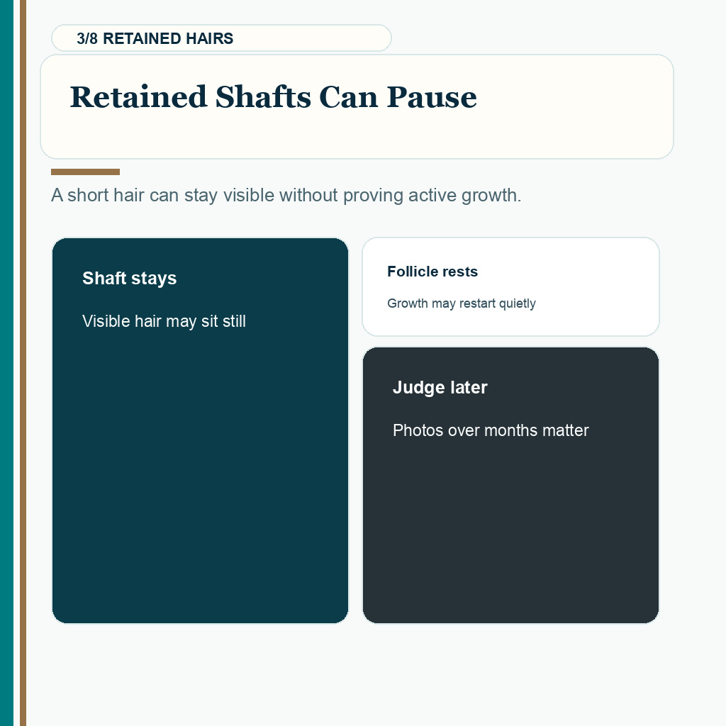 No shedding recovery variation, retained shafts can pause.