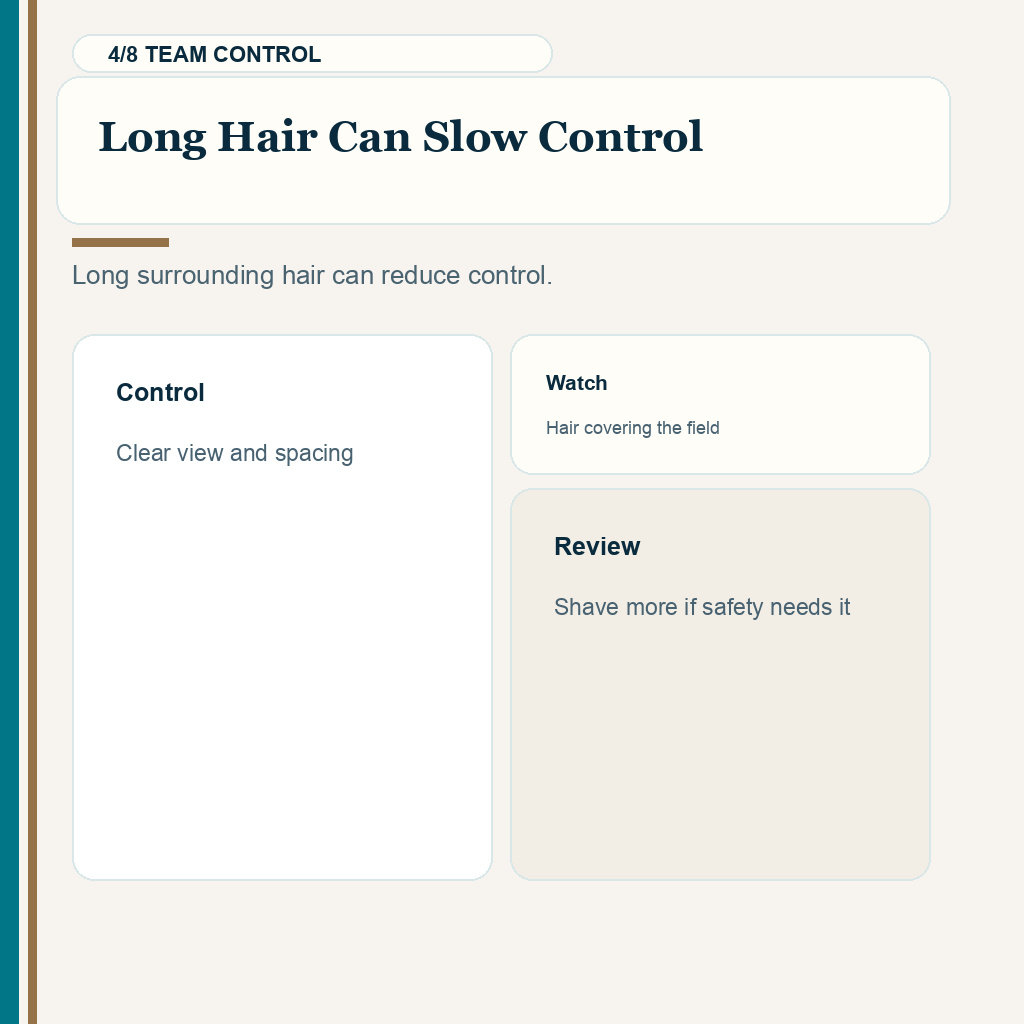 Non shaven hair transplant safety, long hair can slow control.