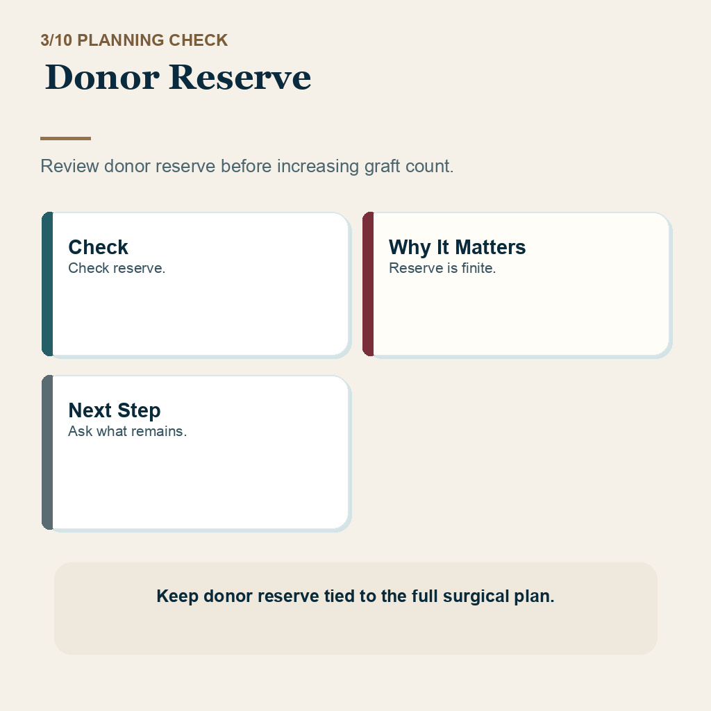 Norwood 3 Hairline and Donor Planning support slide 3 about donor reserve