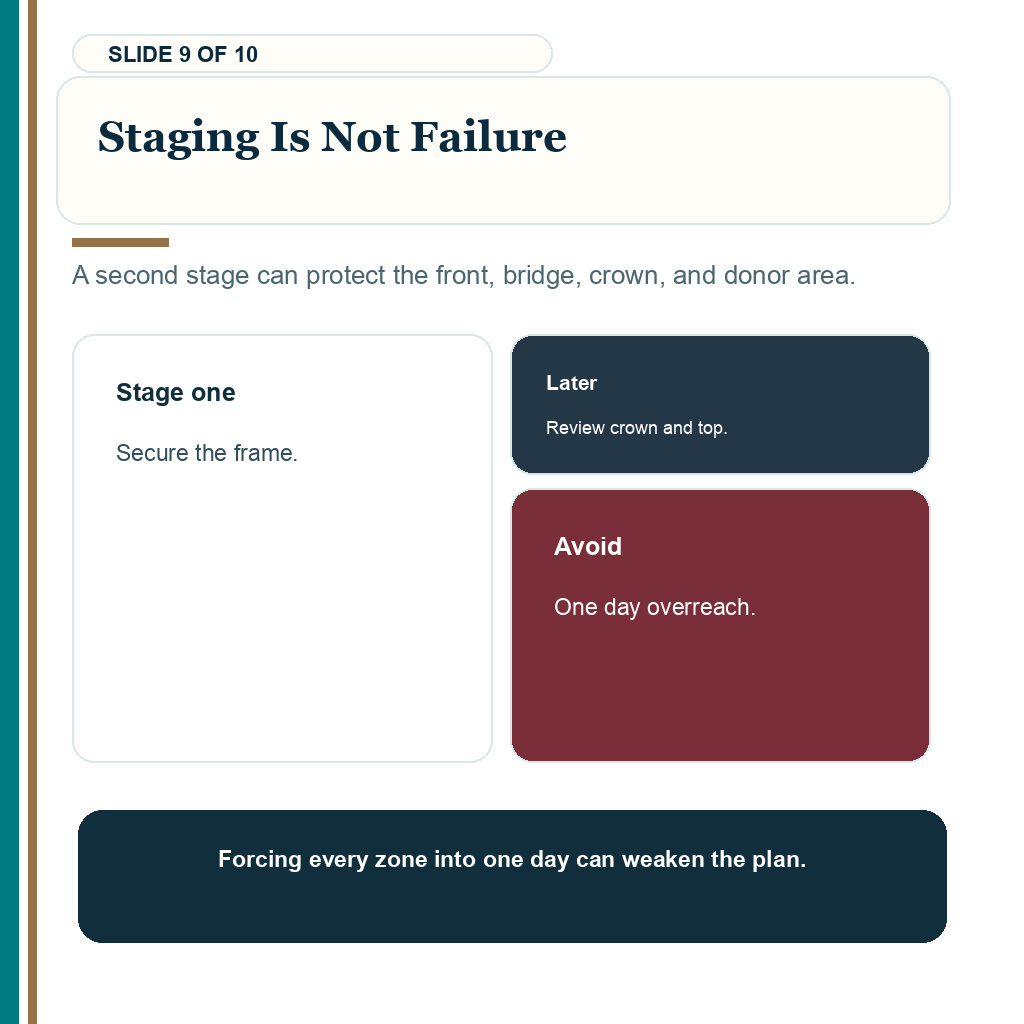 Norwood 4 or 5 graft budget carousel slide 9 about staging is not failure.