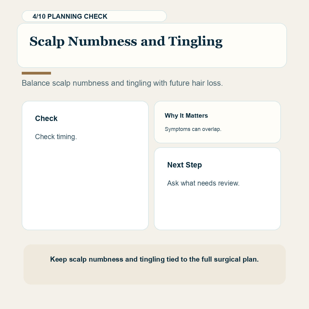 Scalp Numbness and Tingling Recovery Timeline support slide 4 about scalp numbness and tingling