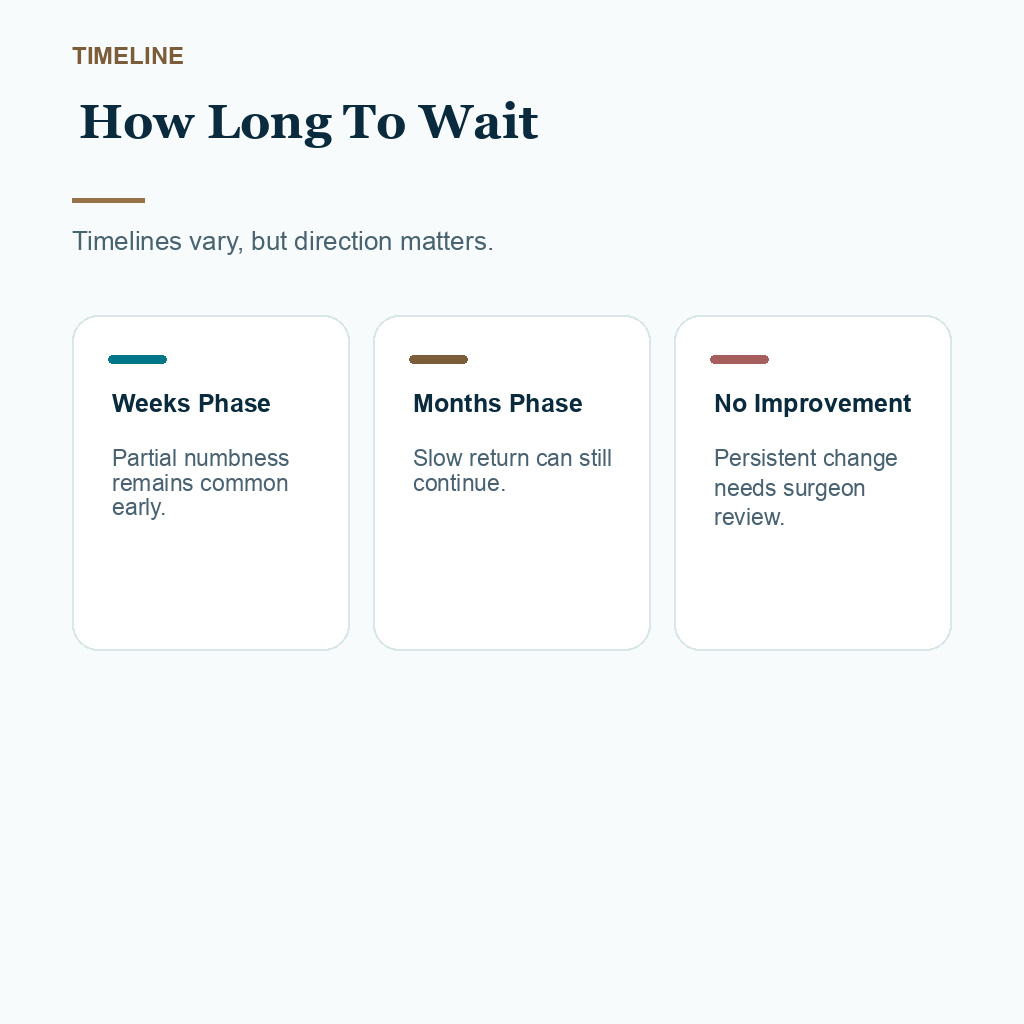 Scalp Numbness and Tingling Recovery Timeline slide 10 showing how long to wait