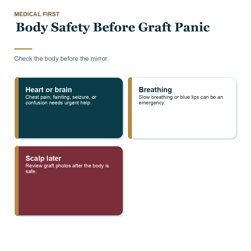 Body safety checked before graft panic after party drug use