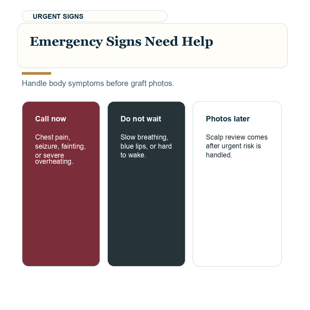 Emergency warning signs take priority after party drug use