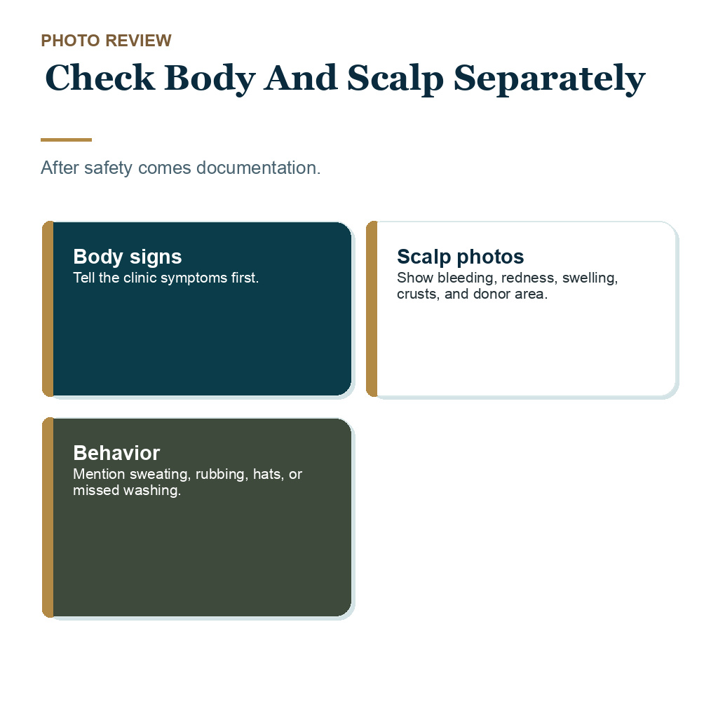 Body symptoms and scalp changes checked separately after party drug use