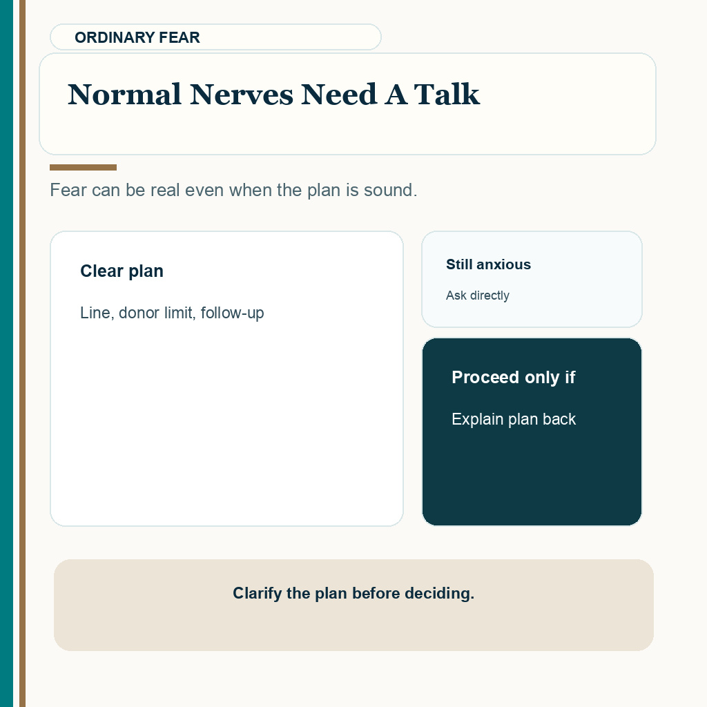 Normal nerves need conversation guidance before hair transplant surgery.