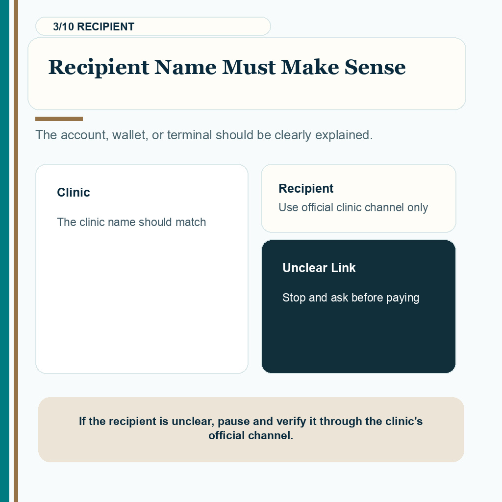 Payment safety carousel slide 3 explaining payment recipient clarity