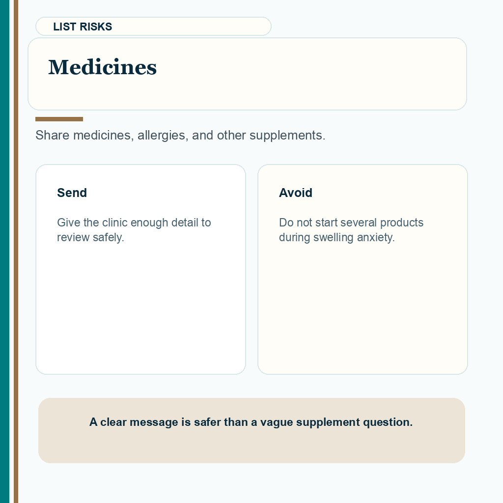 Product message slide 4 for swelling remedy review after FUE