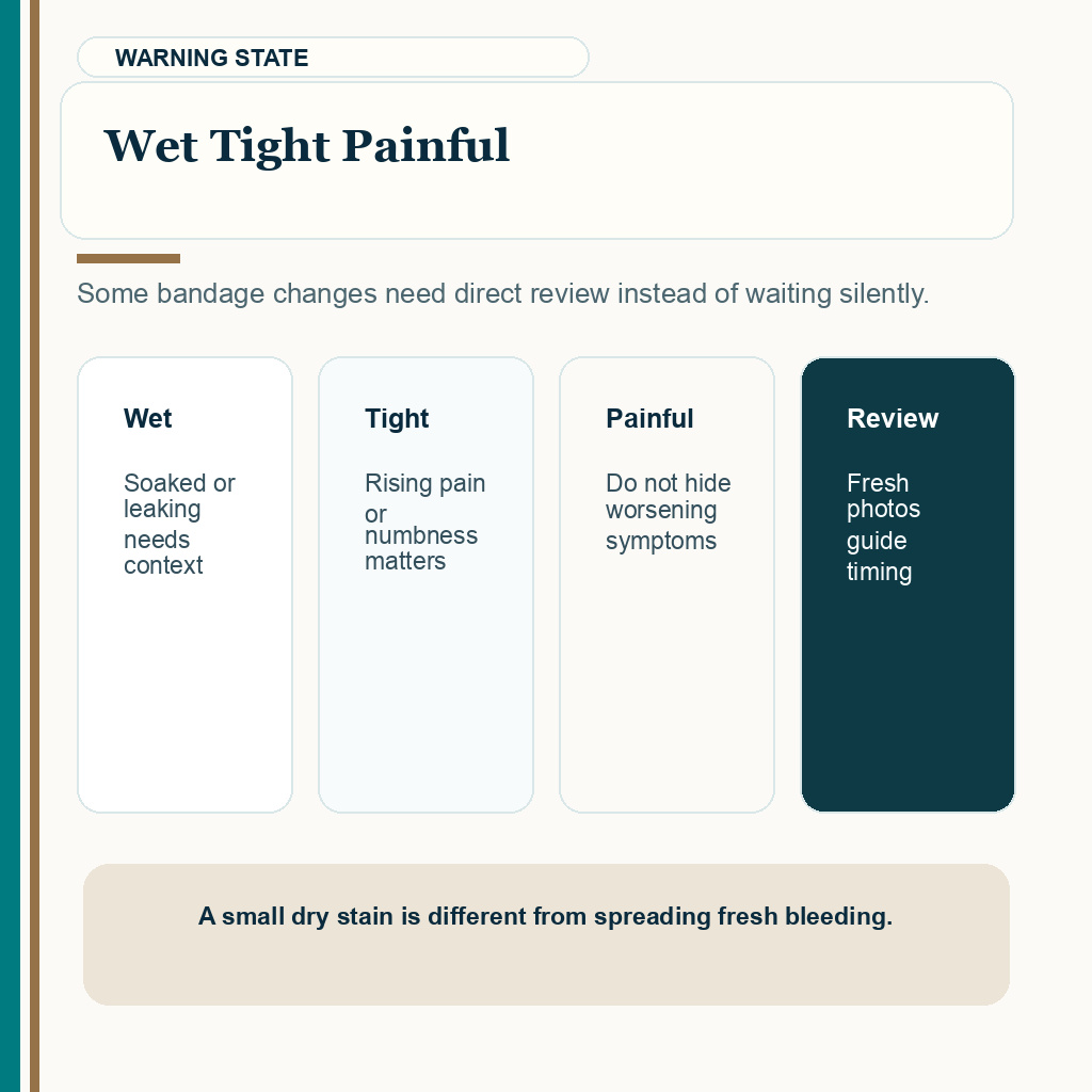 Slide 5 of 10 showing wet tight painful guidance for bandage handling after hair transplant.
