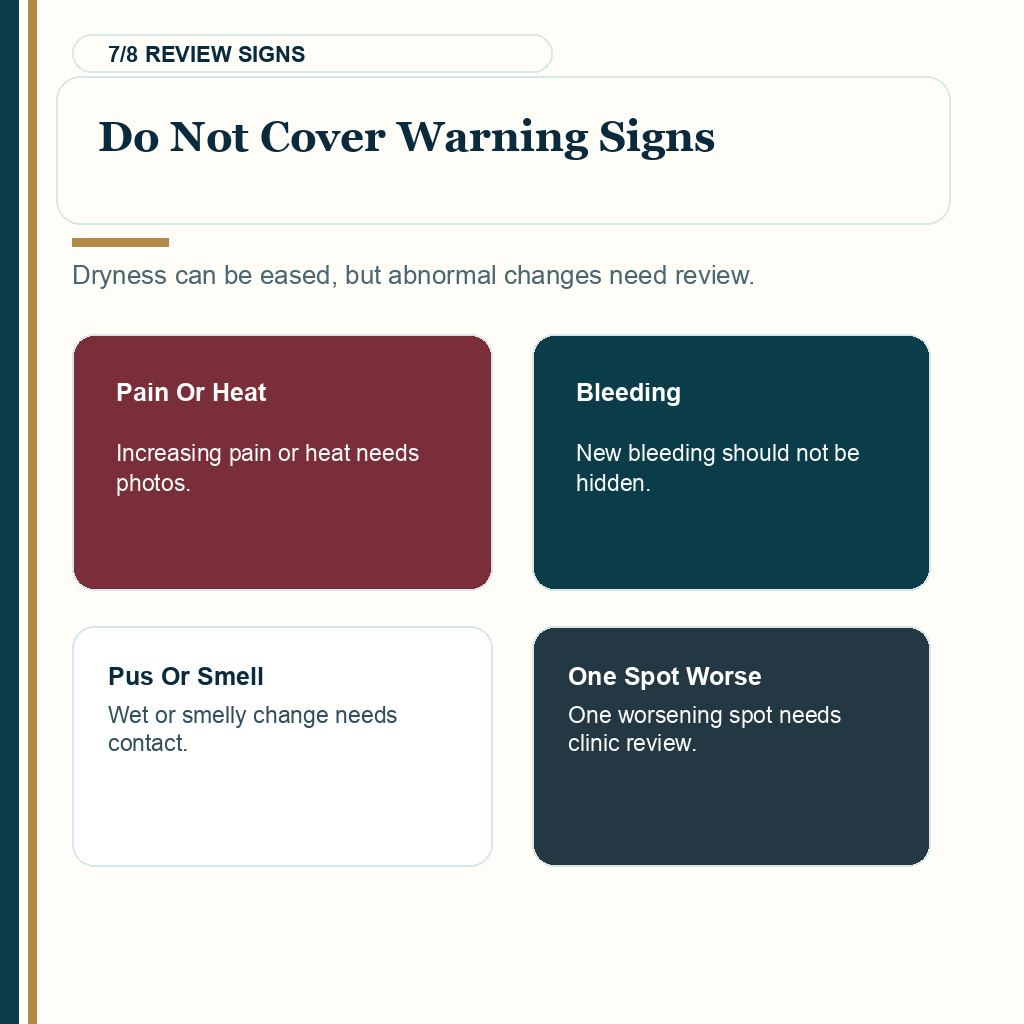 Saline spray after hair transplant, do not cover warning signs.