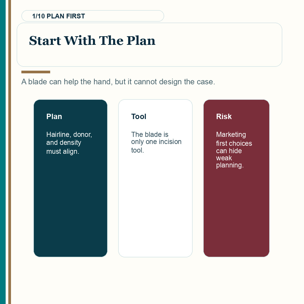 Sapphire FUE planning, start with the plan.