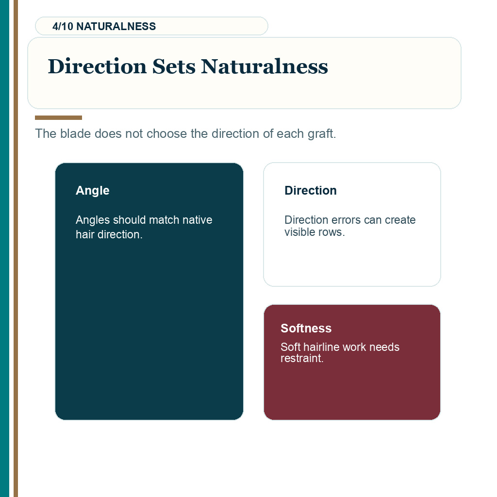 Sapphire FUE planning, direction sets naturalness.