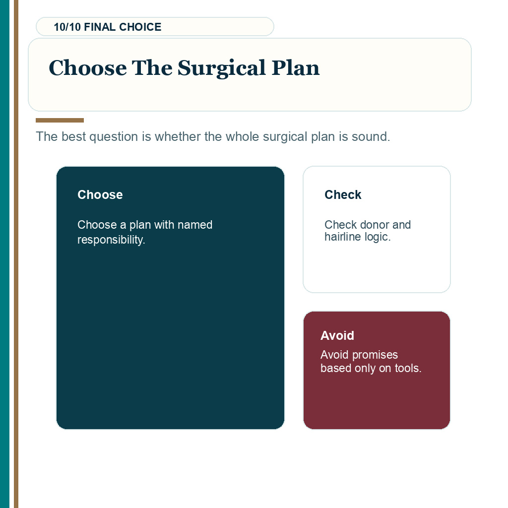 Sapphire FUE planning, choose the surgical plan.