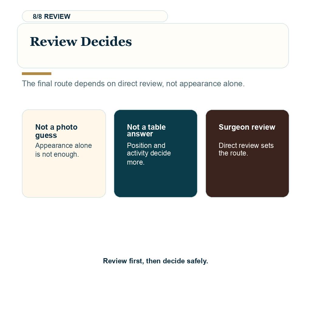 Scalp cyst before hair transplant showing review decides guidance.