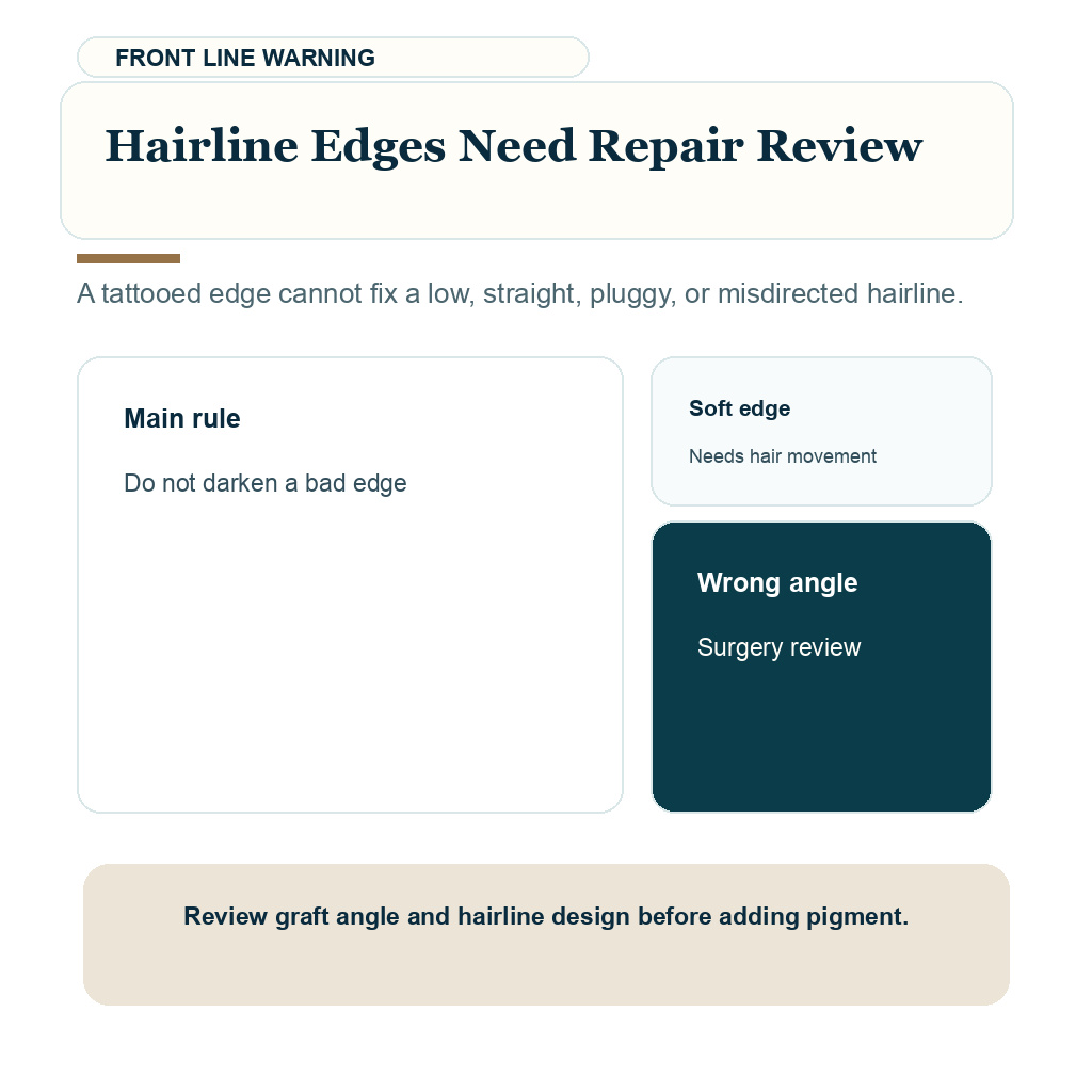 SMP decision carousel slide 6 about hairline edges need repair review.