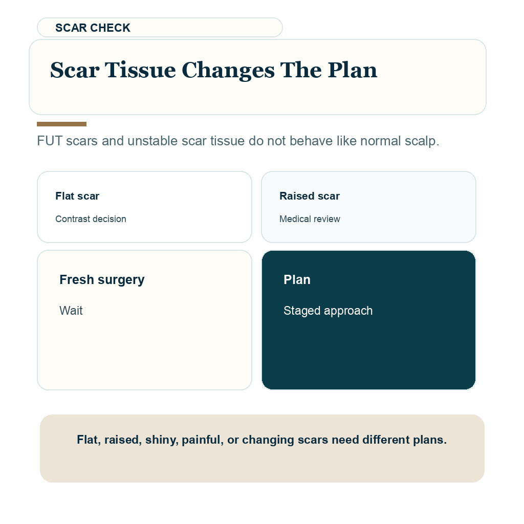 SMP decision carousel slide 7 about scar tissue changes the plan.