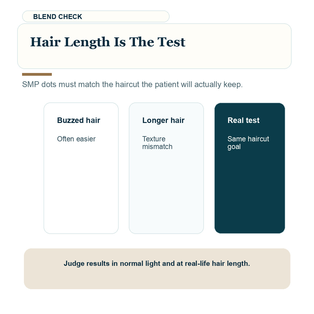 SMP decision carousel slide 8 about hair length is the test.