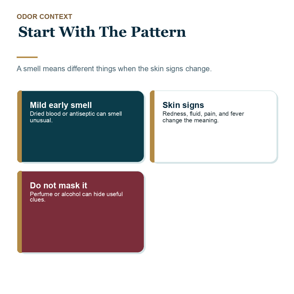 Scalp odor FUE recovery support visual about start with the pattern