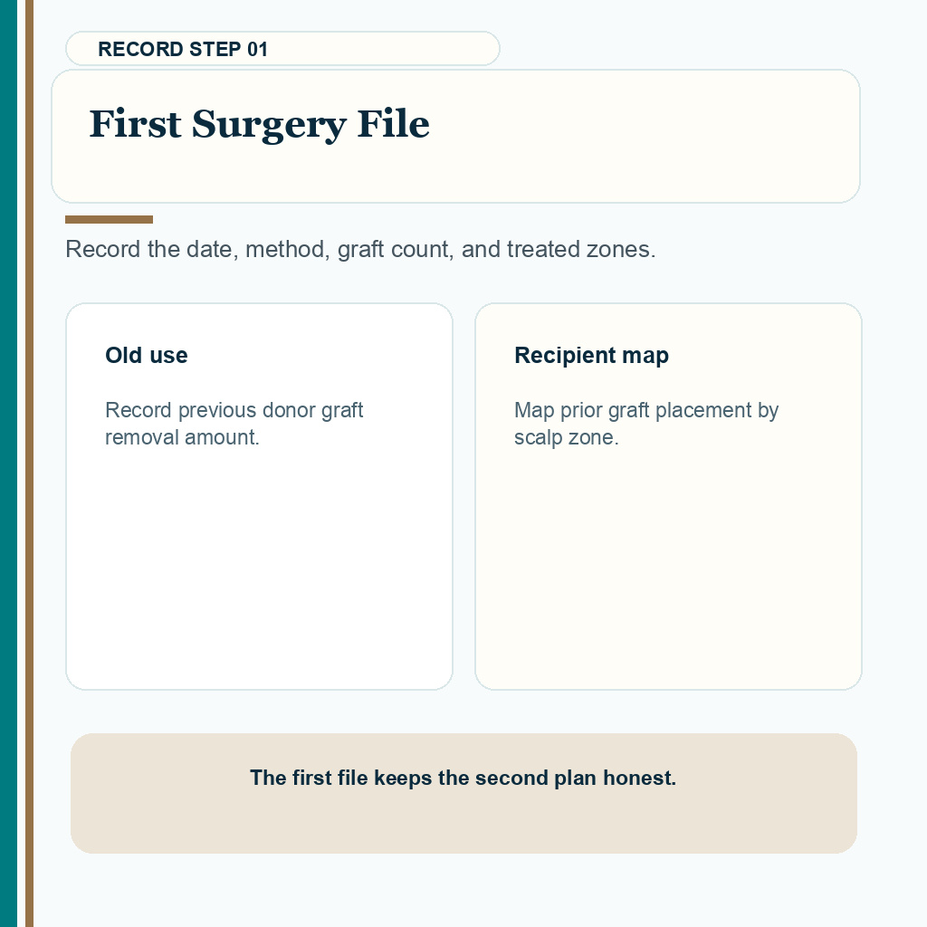 First surgery file record for second hair transplant planning abroad