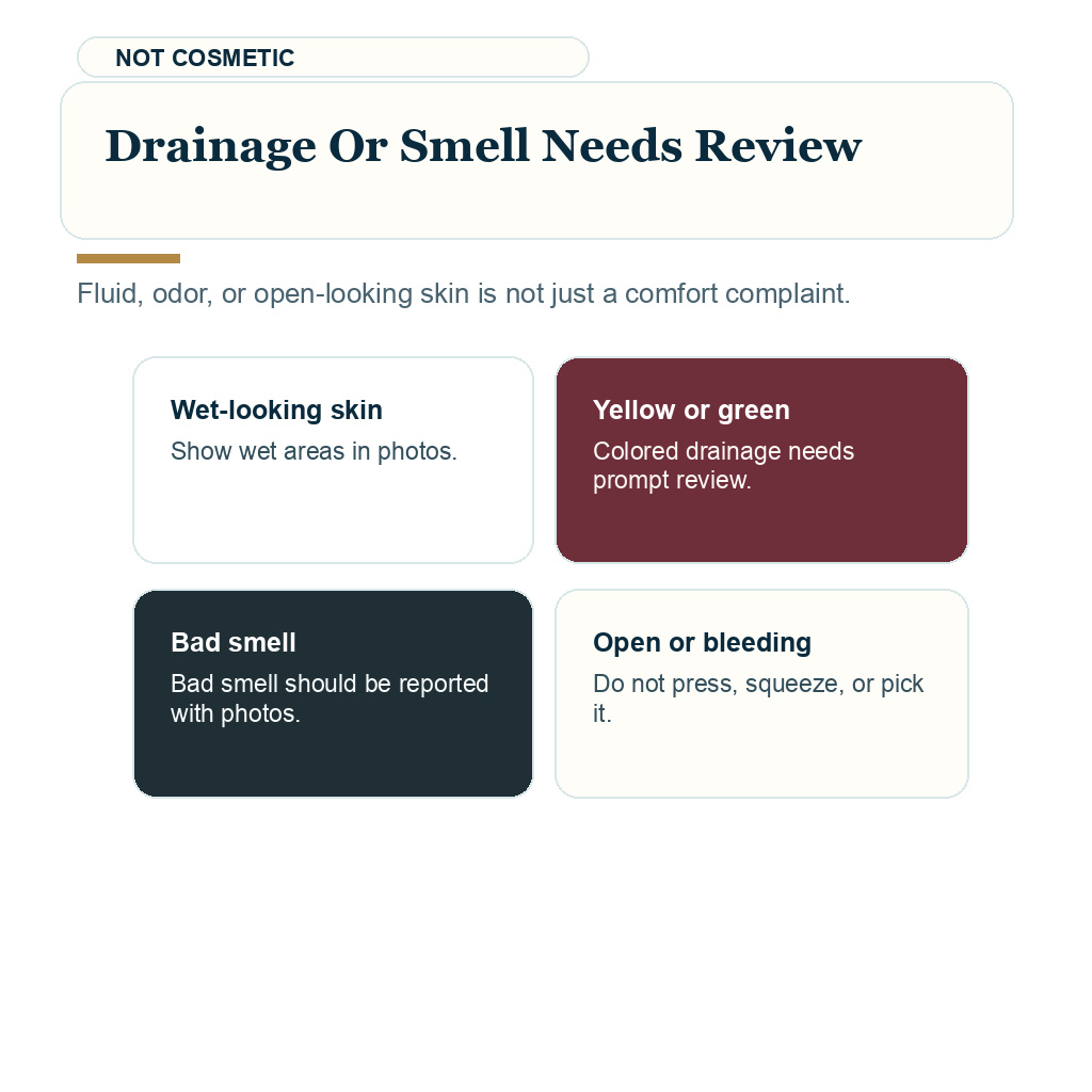 Severe donor area pain after hair transplant support visual about drainage or smell needs review