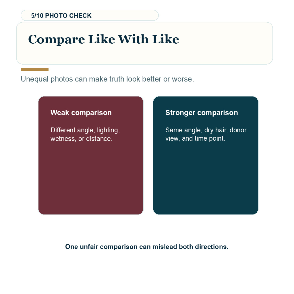 Silent success and negative bias, compare like with like.