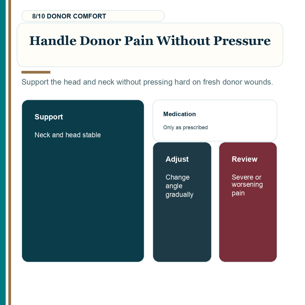 Sleep after hair transplant recovery carousel slide 8 of 10 about handle donor pain without pressure.