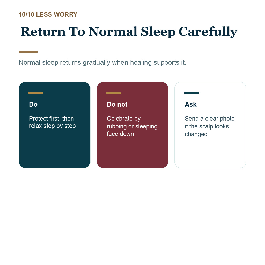 Sleep after hair transplant recovery carousel slide 10 of 10 about return to normal sleep carefully.