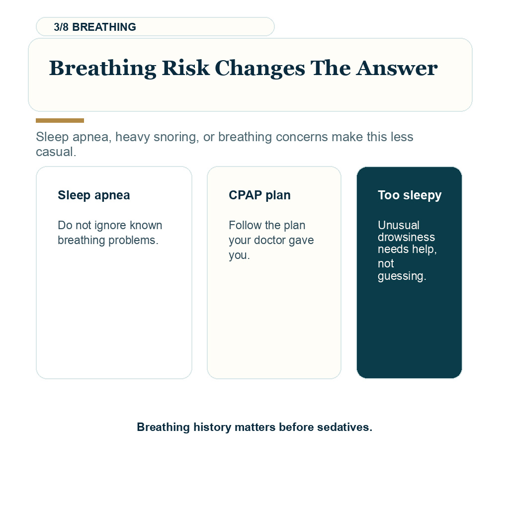 Sleeping pills after hair transplant, breathing risk changes the answer.