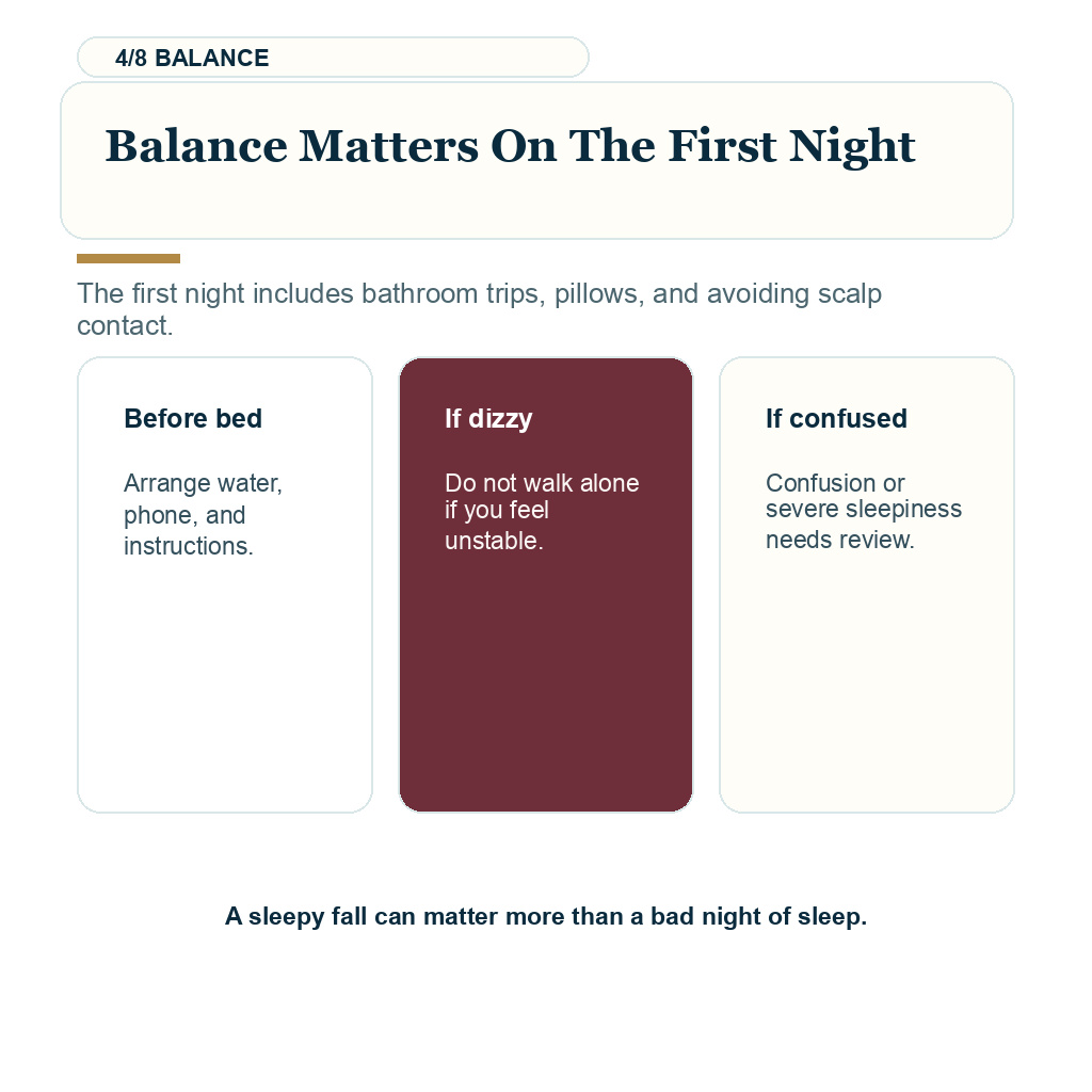 Sleeping pills after hair transplant, balance matters on the first night.