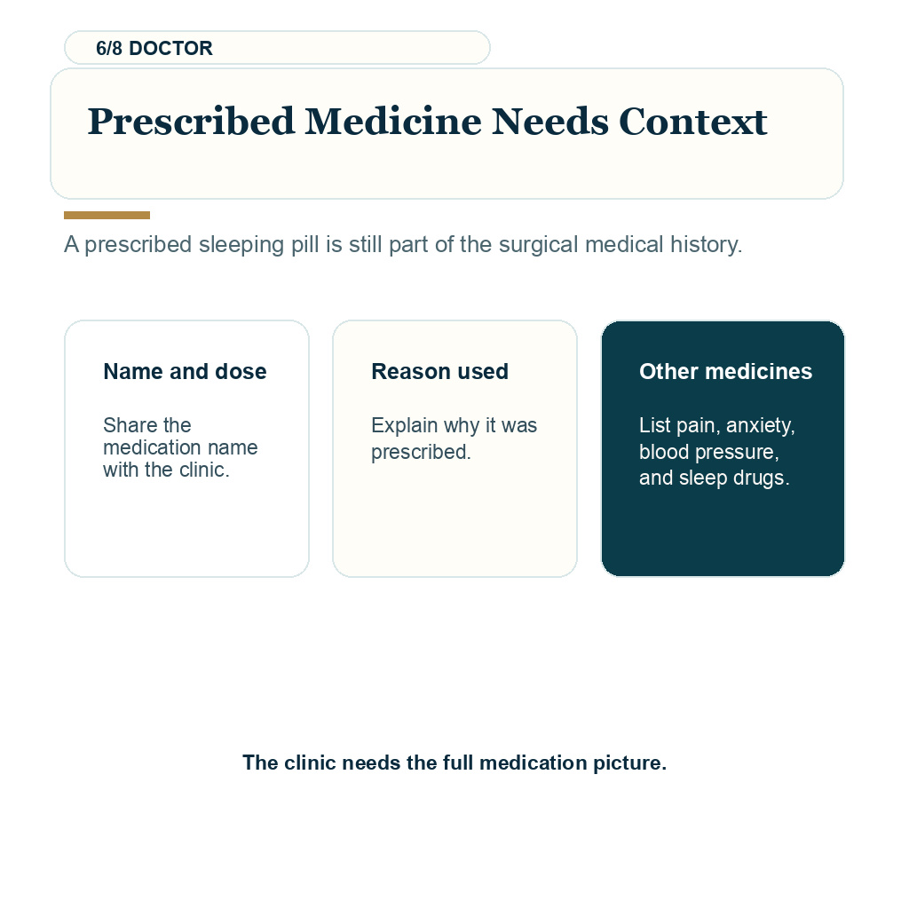 Sleeping pills after hair transplant, prescribed medicine needs context.