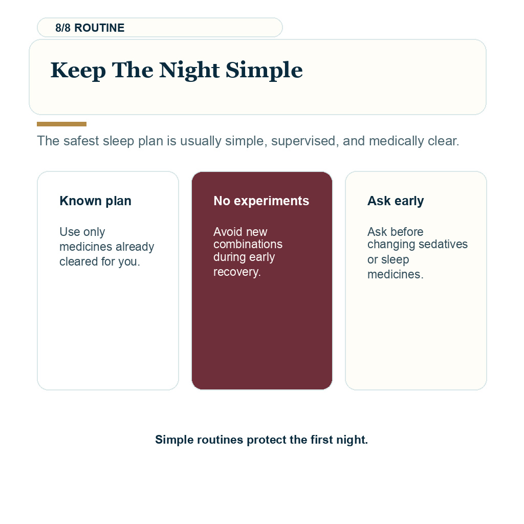 Sleeping pills after hair transplant, keep the night simple.