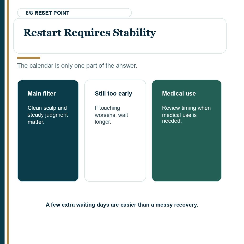 Stable recovery before restarting cannabis use.