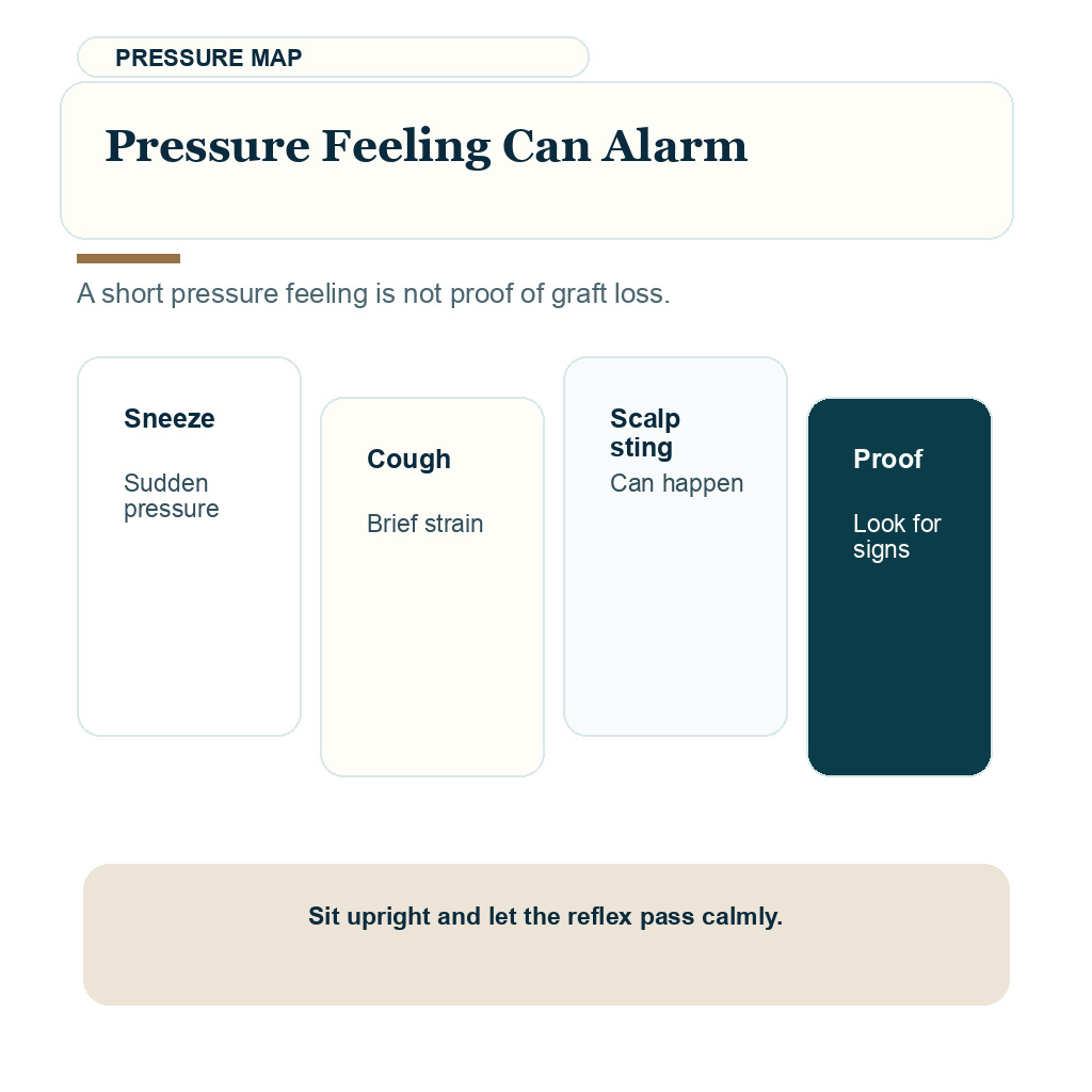 Sneezing and coughing after hair transplant carousel slide 4 about pressure feeling can alarm.