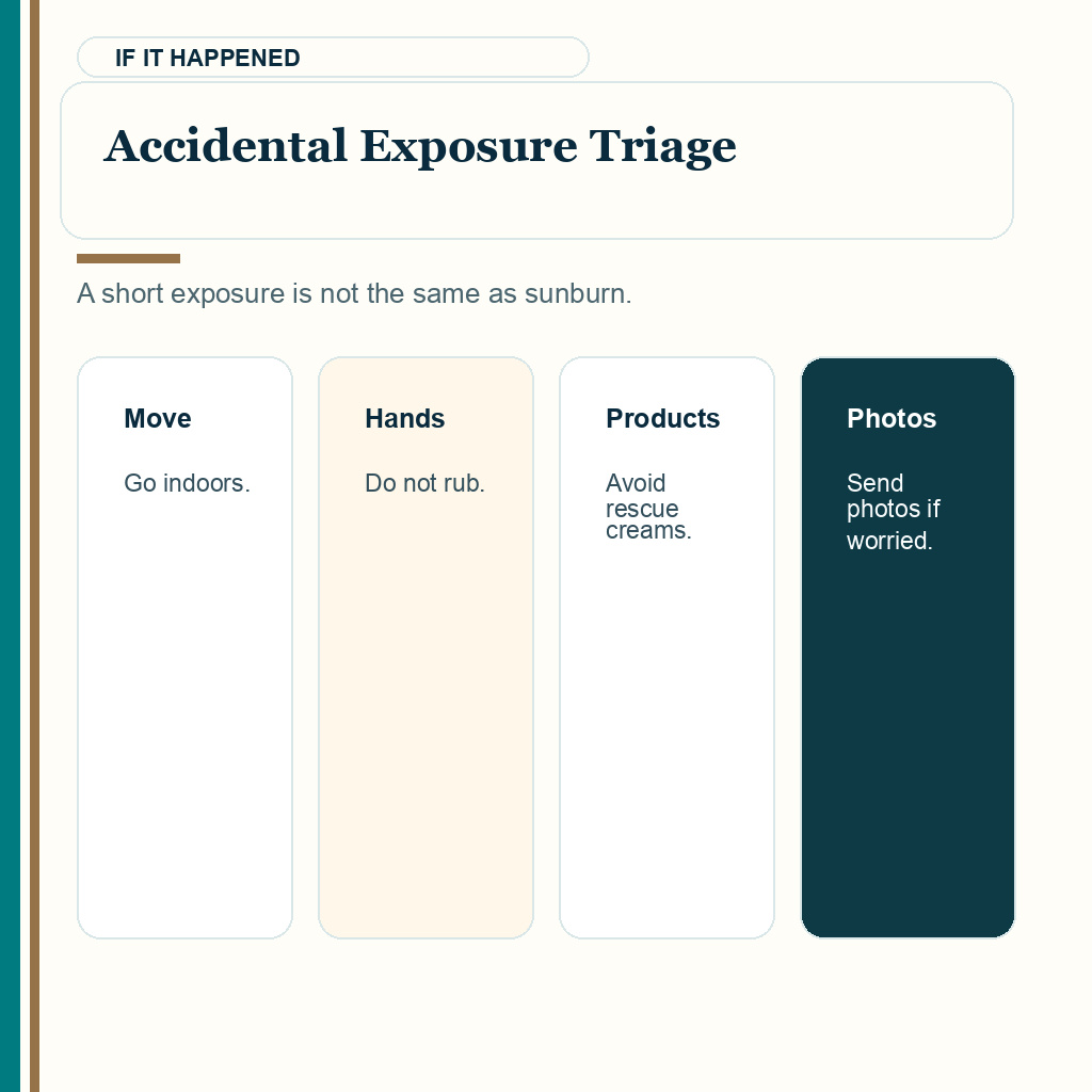 Sun after hair transplant slide 3 explaining accidental exposure triage