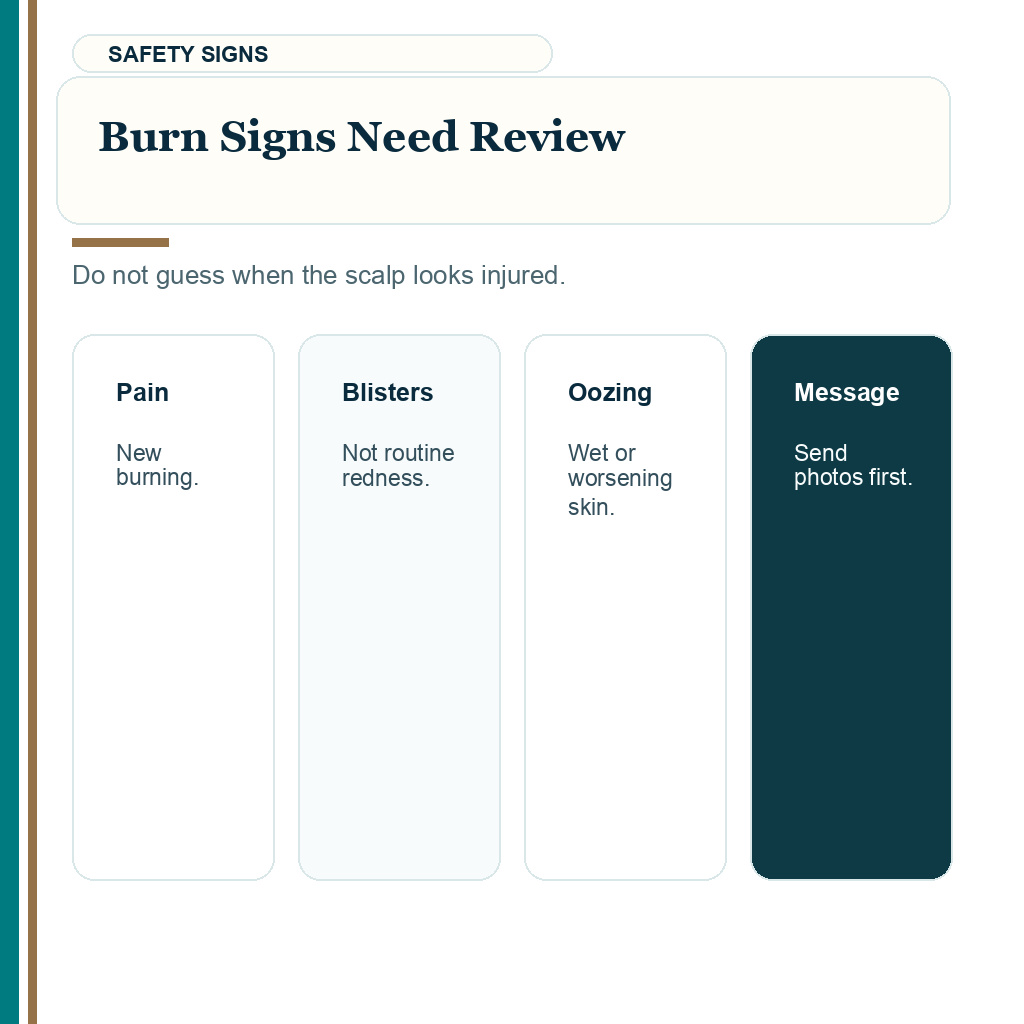 Sun after hair transplant slide 8 explaining burn signs need review