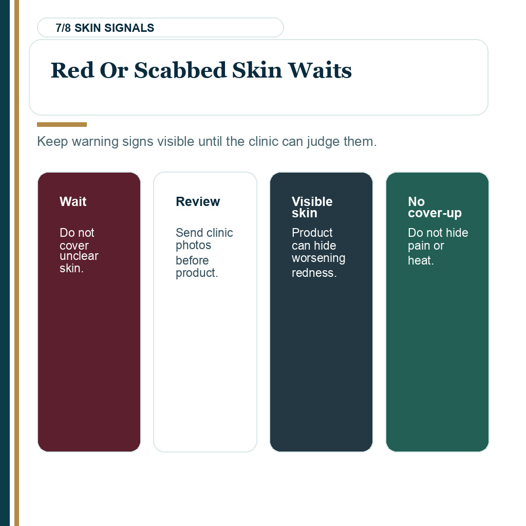 Sunscreen after hair transplant, red or scabbed skin timing.