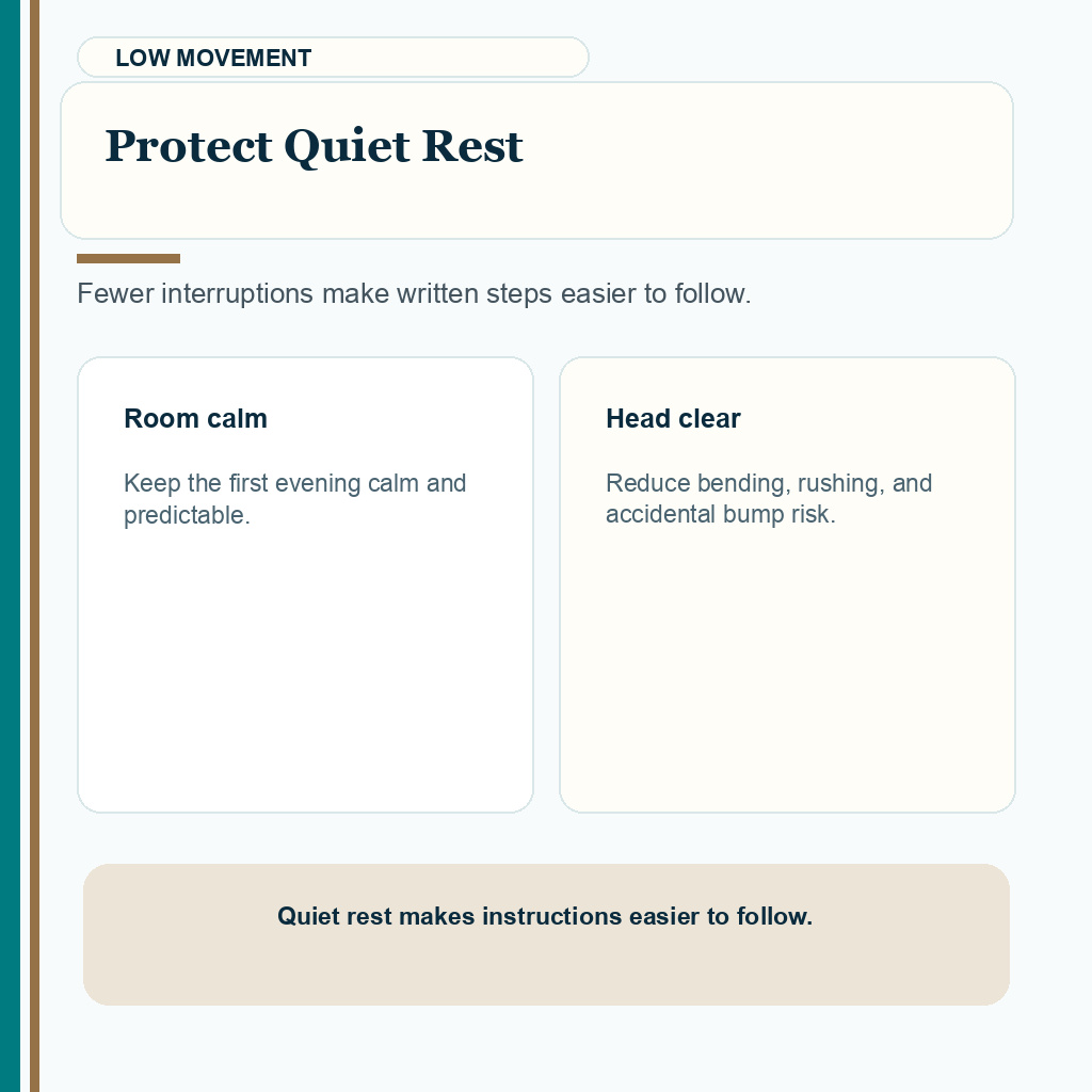 Carousel slide about protecting quiet rest after hair transplant surgery.