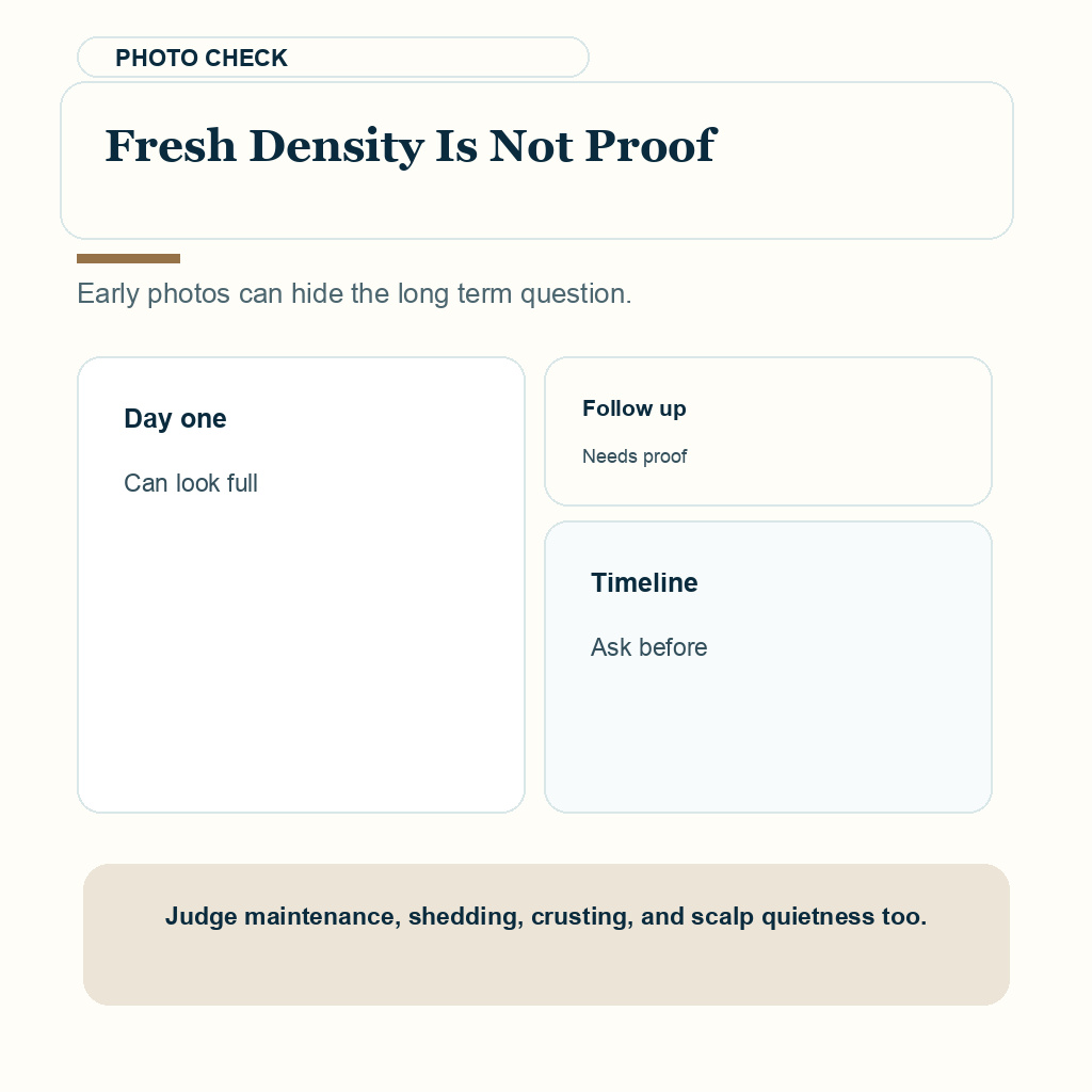 Synthetic hair implants decision carousel slide 3 about fresh density is not proof.