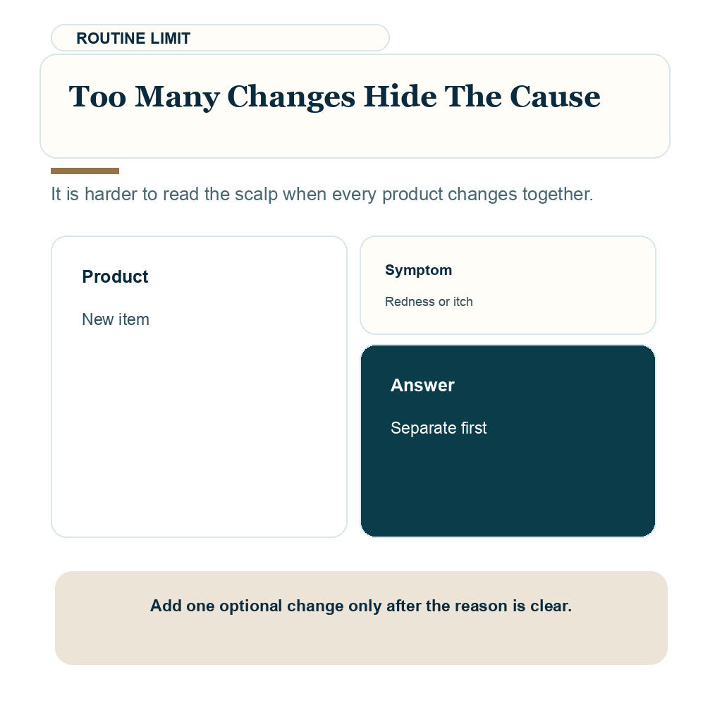 Too many treatments after FUE carousel slide 1 about too many changes hide the cause.