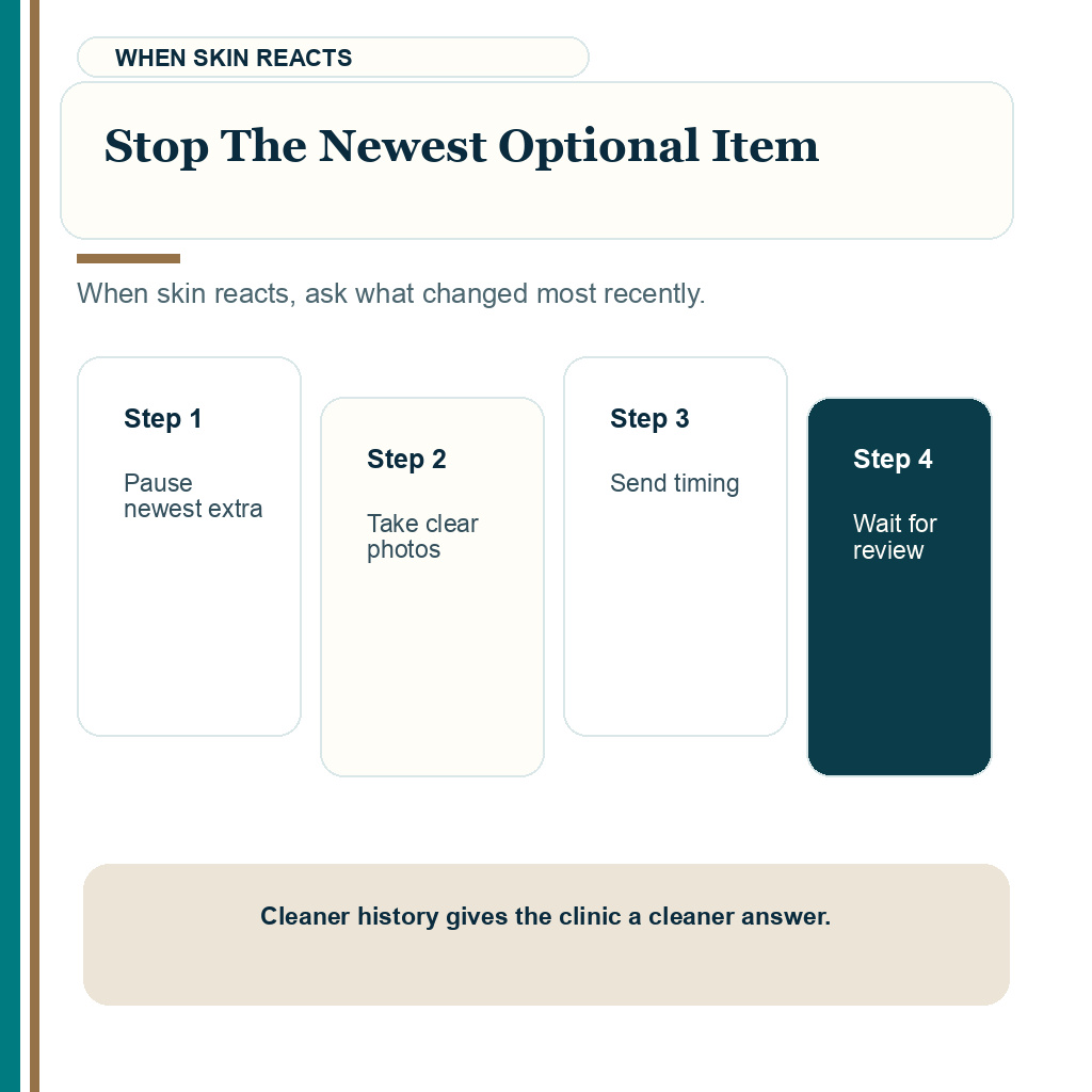 Too many treatments after FUE carousel slide 4 about stop the newest optional item.