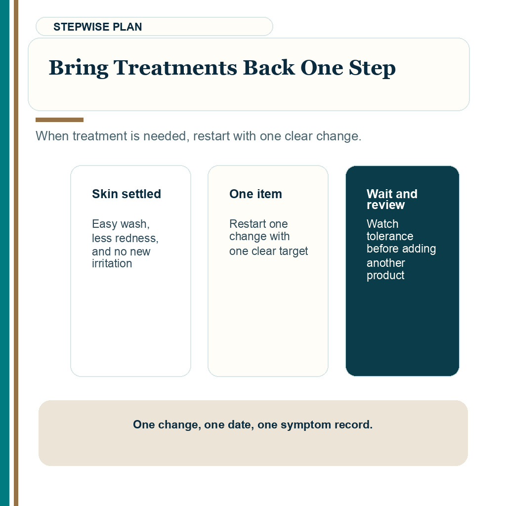 Too many treatments after FUE carousel slide 10 about bring treatments back one step.