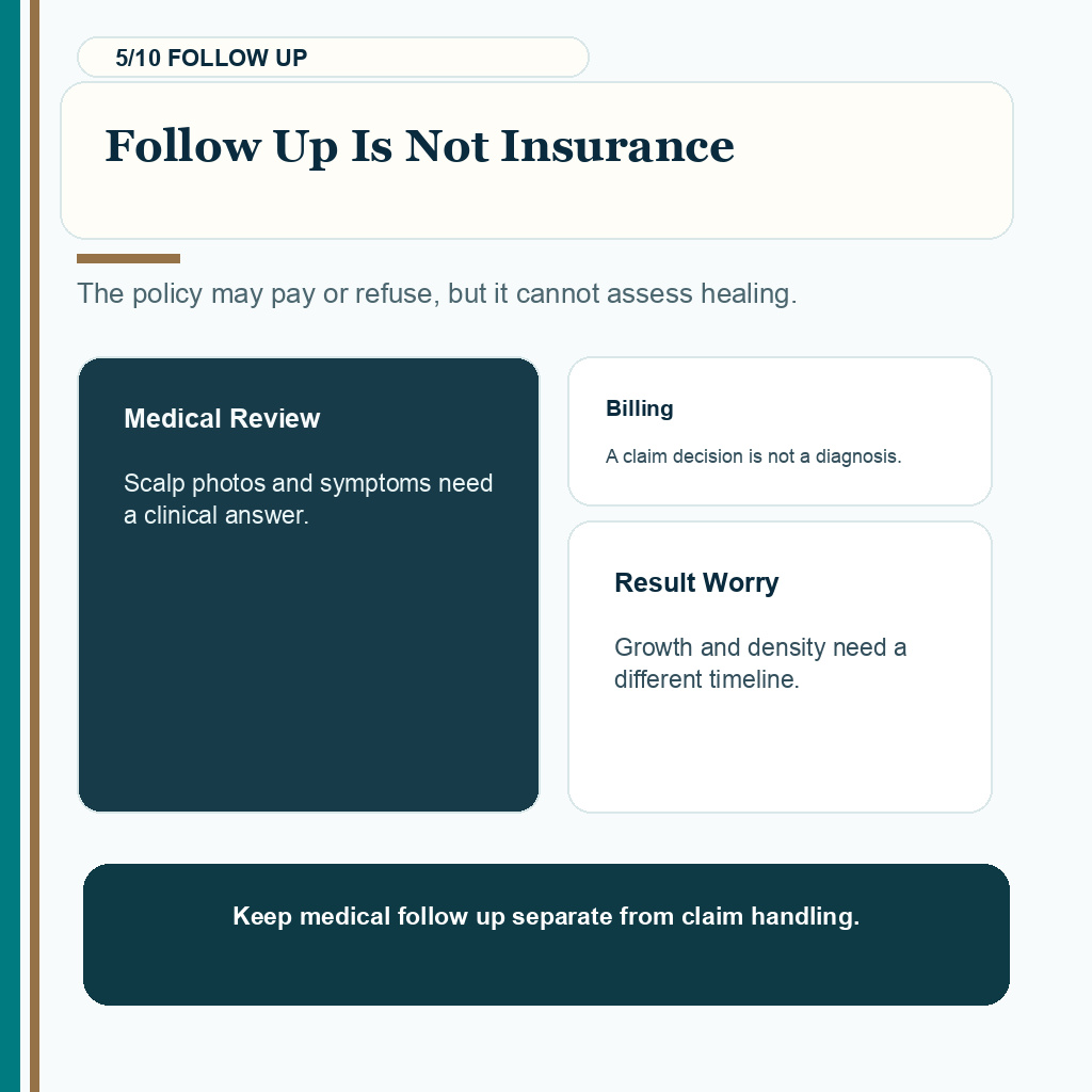 Travel insurance hair transplant abroad carousel slide 5 about follow up is separate