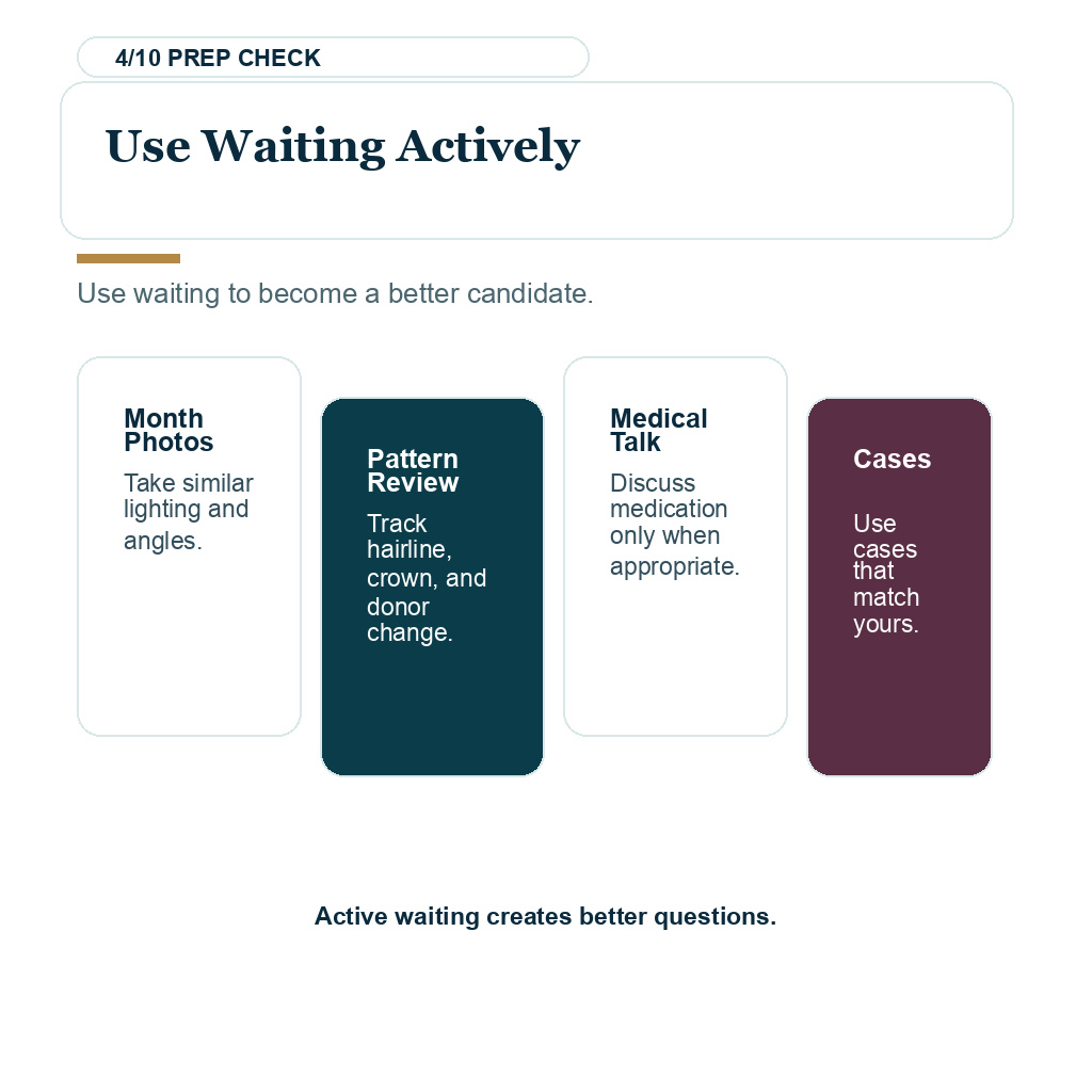 Waiting for the right surgeon slide 4 explaining use waiting actively.