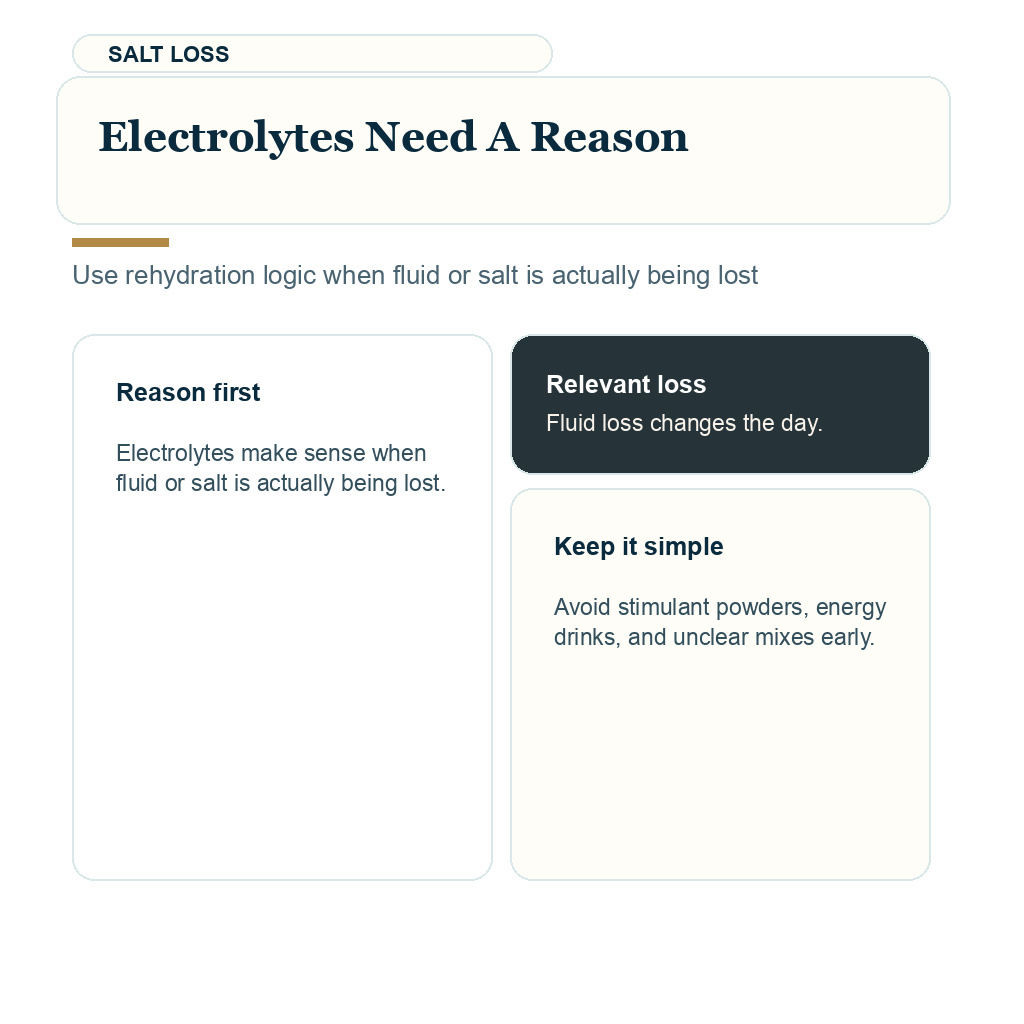Water and electrolytes after FUE support visual about electrolytes need a reason