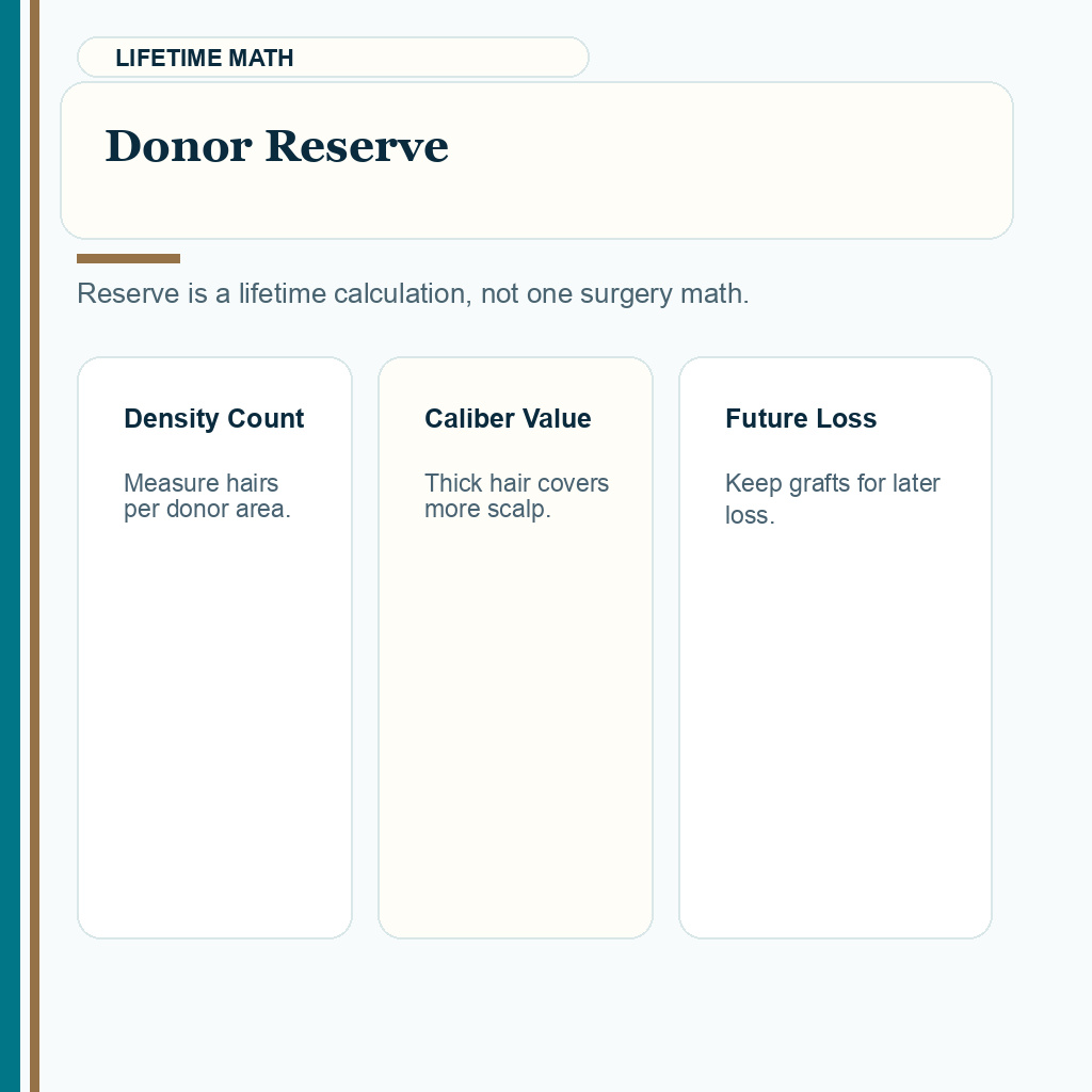 Weak Donor Area Hair Transplant Planning slide 3 showing donor reserve